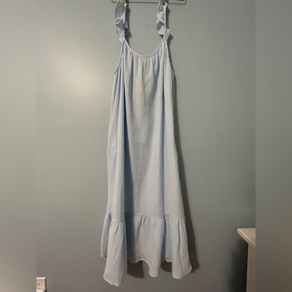 Charlie Paige light blue cotton dress in size XL.